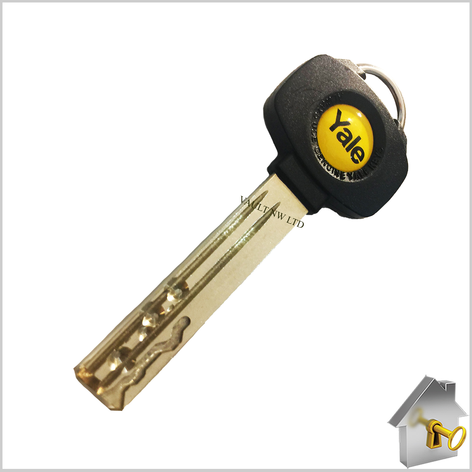 Yale Platinum Key 3 Star Black & Yellow Fob Dimple Key Genuine High Security Key 