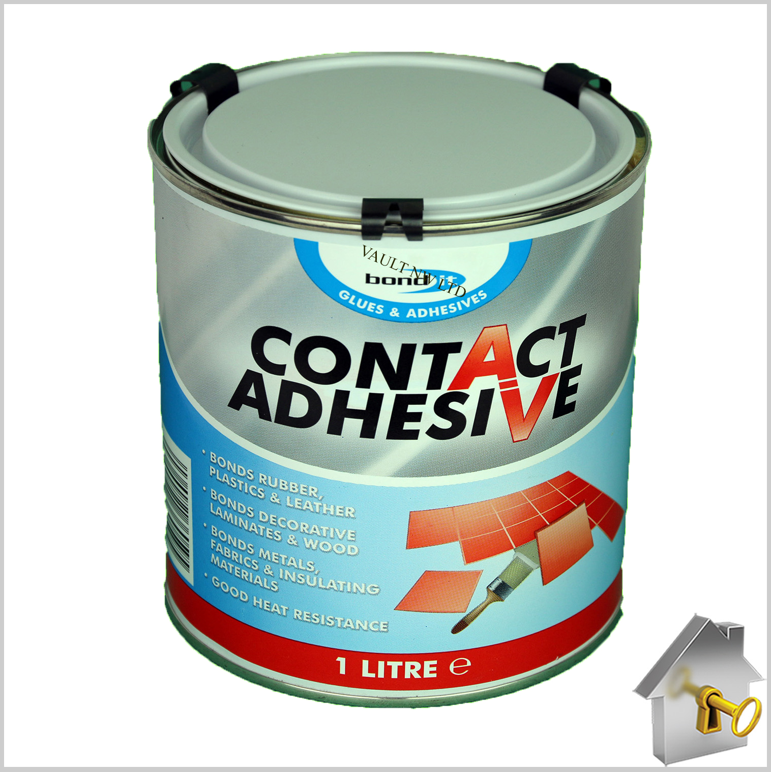 Contact Adhesive By Bond It 1 Litre Tin Premium Solvent Based Heat