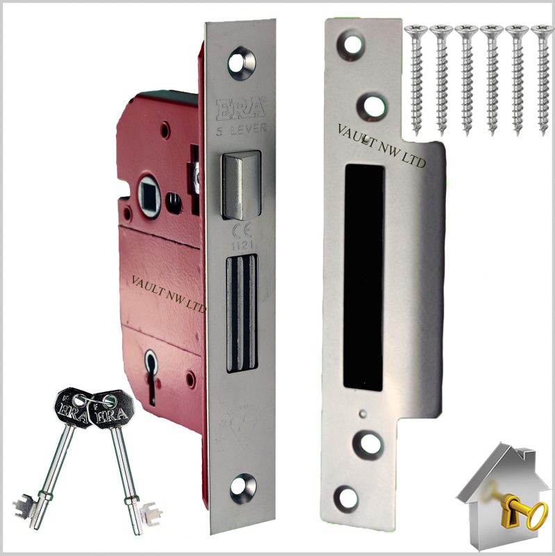 5 Lever ERA Dead Lock Fortress Mortice British Standard Vault Nw