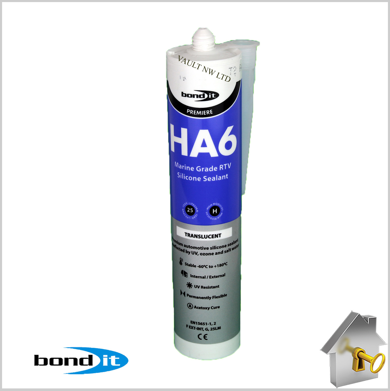 HA6 Marine Silicone Sealant For Aquariums, Reef Tank Safe + Free Caulking Gun