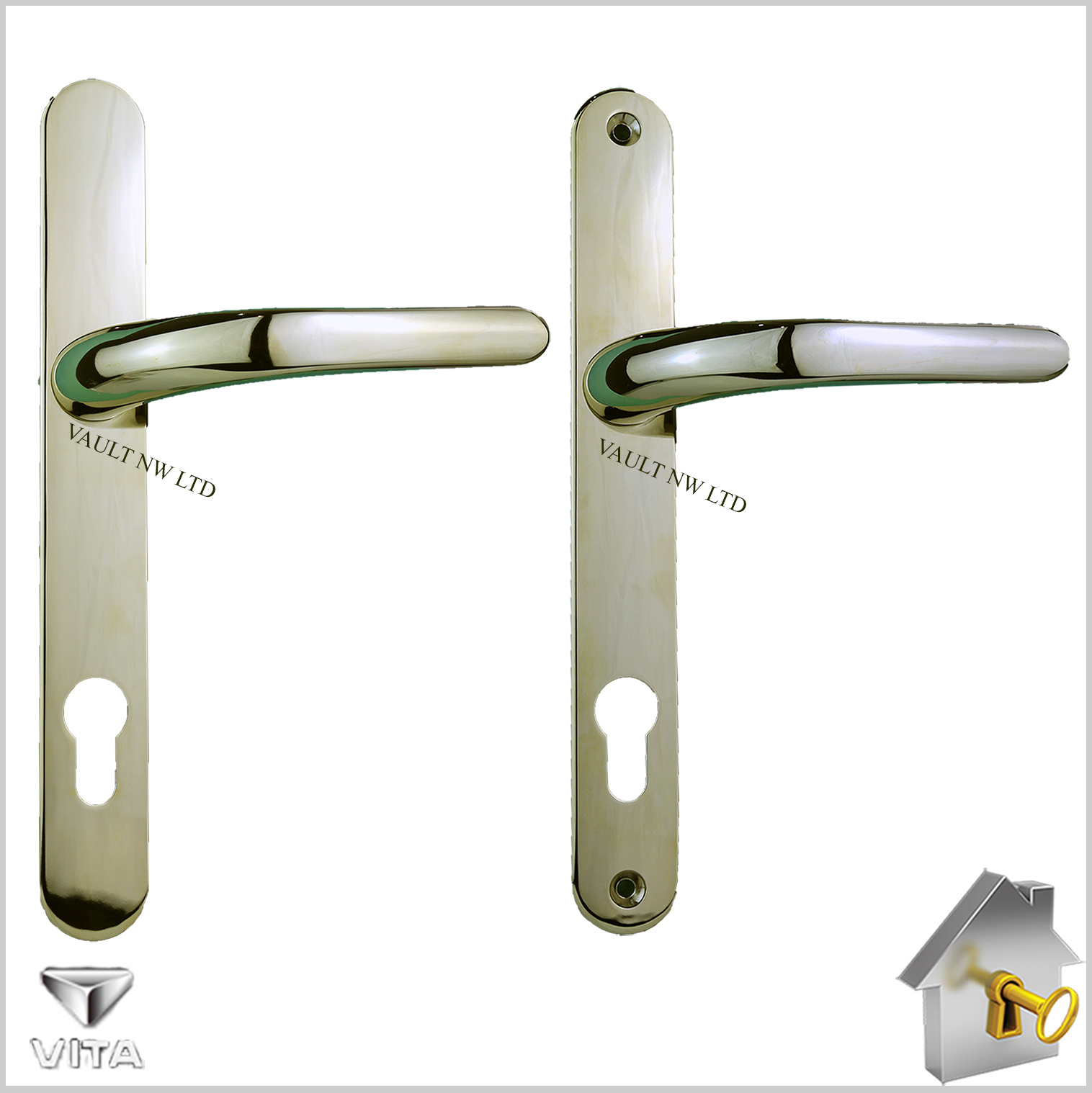 Door Handle UPVC Lever Lever made by Vita PVC White Chrome Brass Black Handles 