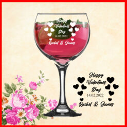 Valentines Gin Glass