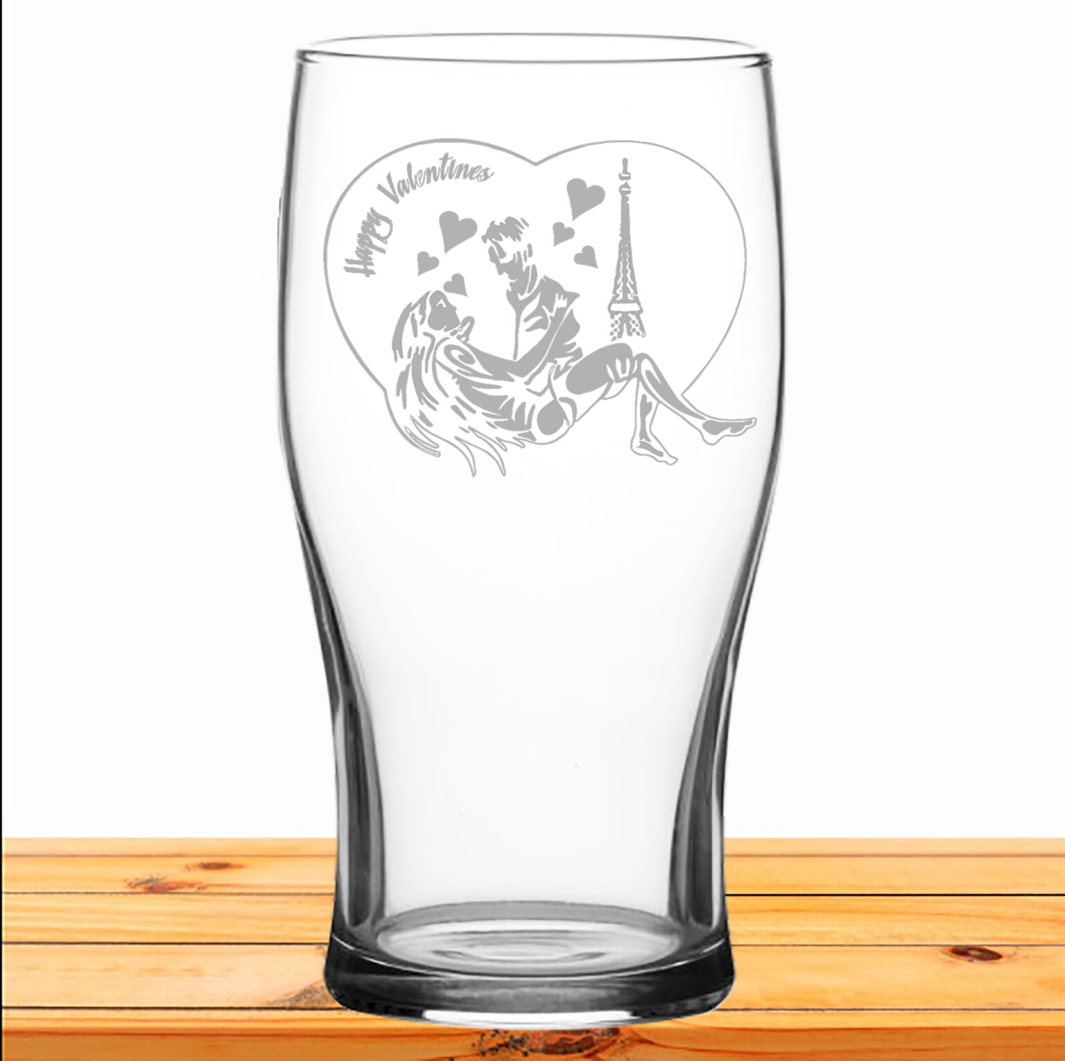 Personalised Engraved Tulip Pint Glass | Teacher Gift With Gift Box