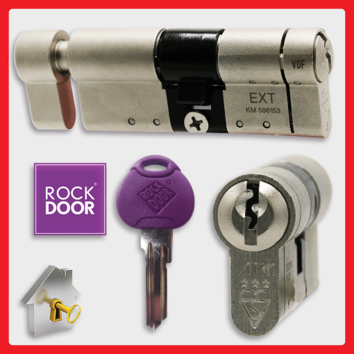 Rock-door-key-thumb turn cylinder